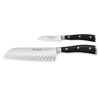 Wusthof Classic Ikon set peeling knife/santoku black - Buy now on ShopDecor - Discover the best products by WÜSTHOF design